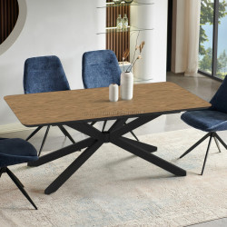 Стол раскладной Magnusplus Mona 190/250x103 Zirve (Wood/Black)