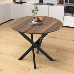Стол раскладной Magnusplus Ruta 96/126x96 Hazar (Wood/Black)