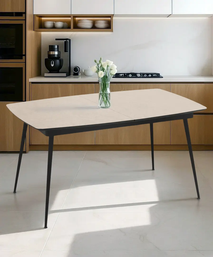 Masa extensibila Magnusplus Yense 145/185x90 Anemon (Beige/Black)