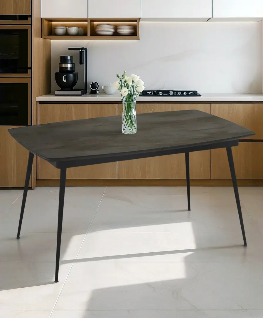 Masa extensibila Magnusplus Yense 145/185x90 Irony (Dark Grey/Black)