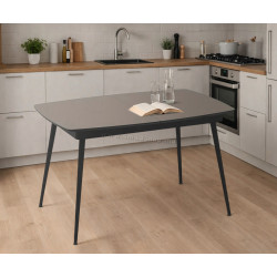Стол раскладной Magnusplus Yense 125/165x80 Lagun (Grey/Black)