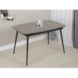Стол раскладной Magnusplus Yense 125/165x80 Retro Stone (Grey/Black)
