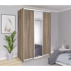 Dulap-cupe Modern Braun Top 3 149x210x60 1 oglinda/2 PAL (Vintage Oak)