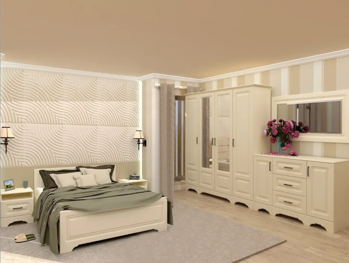 Спальня Yasen Бостон (Слоновая кость/Ваниль Супермат)