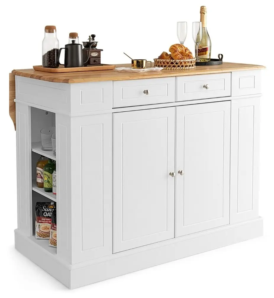 Кухонный островок Costway JV10444WH (White) - 2