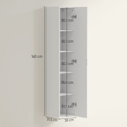 Пенал навесной Homcom 834-842V00WT (White) Thumb