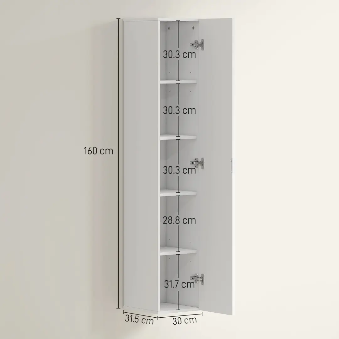 Пенал навесной Homcom 834-842V00WT (White) - 5
