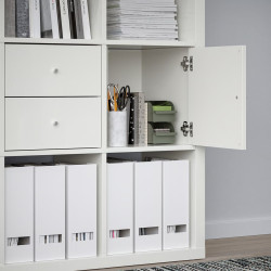 Стеллаж Ikea Kallax с 4 вставками 147x147 (Глянцевый белый) Thumb