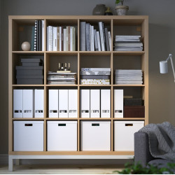 Стеллаж Ikea Kallax 147x164 (Состаренный дуб/Белый) Thumb