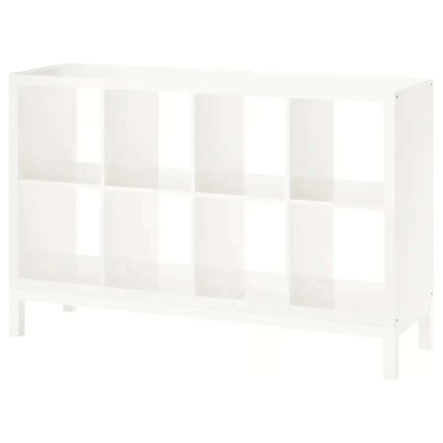Стеллаж Ikea Kallax 147x94 (Глянцевый Белый) - 2