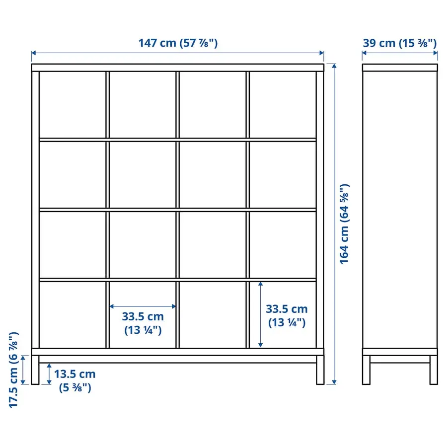 Стеллаж Ikea Kallax 147x164 (Черно-коричневый/Белый) - 7