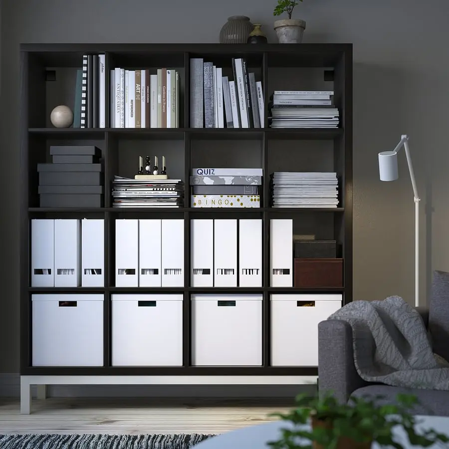 Стеллаж Ikea Kallax 147x164 (Черно-коричневый/Белый) - 5