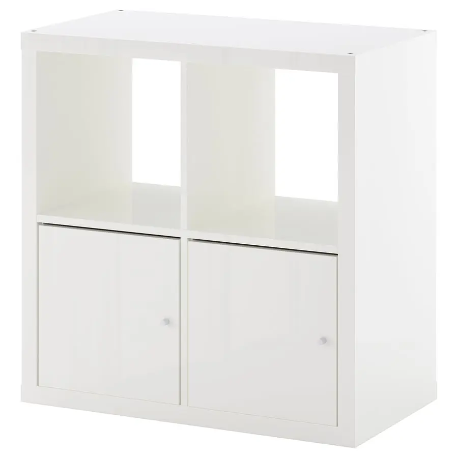 Etajera Ikea Kallax cu usi 77x77 (Lucios alb) - 2