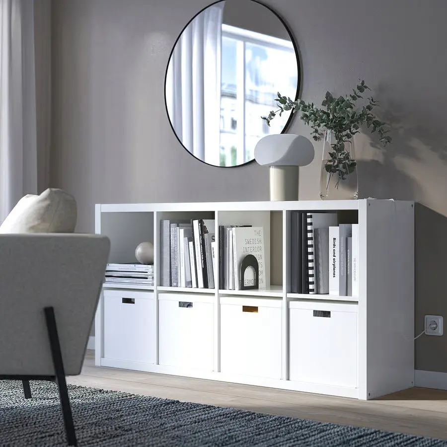 Стеллаж Ikea Kallax 77x147 (Глянцевый белый) - 4