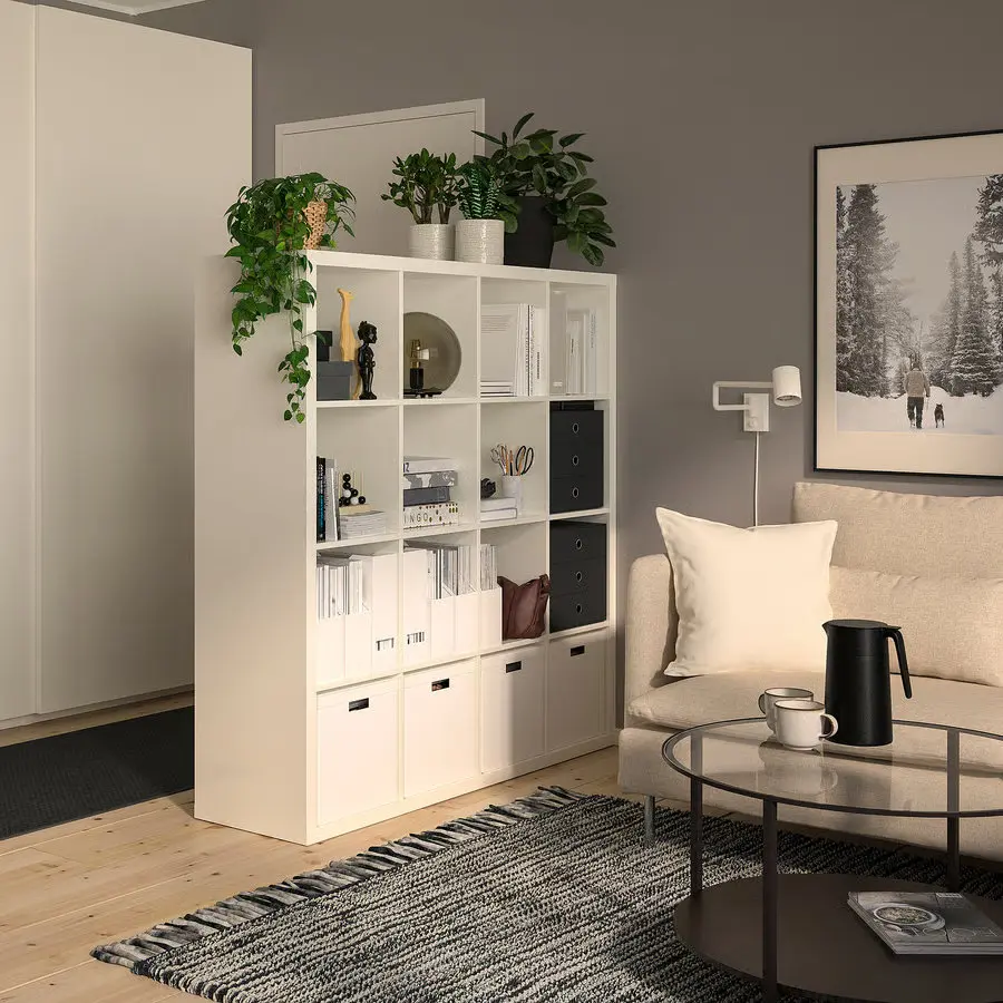 Стеллаж Ikea Kallax 147x147 (Глянцевый белый) - 4