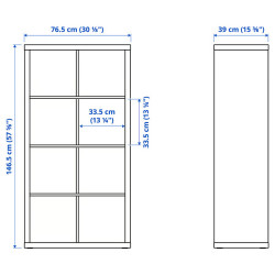 Стеллаж Ikea Kallax 77x147 (Глянцевый белый) Thumb