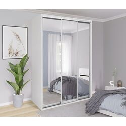 Шкаф-купе Modern Braun Top 3 149x210x60 3 зеркала (White)