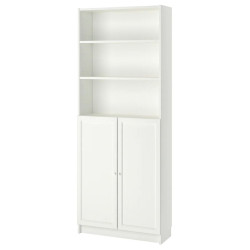 Книжный шкаф Ikea Billy/Oxberg 80x30x202 (Белый) Thumb