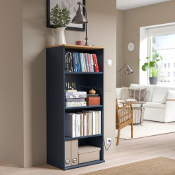 Стеллаж Ikea Skruvby 60x140 (Черно-синий)