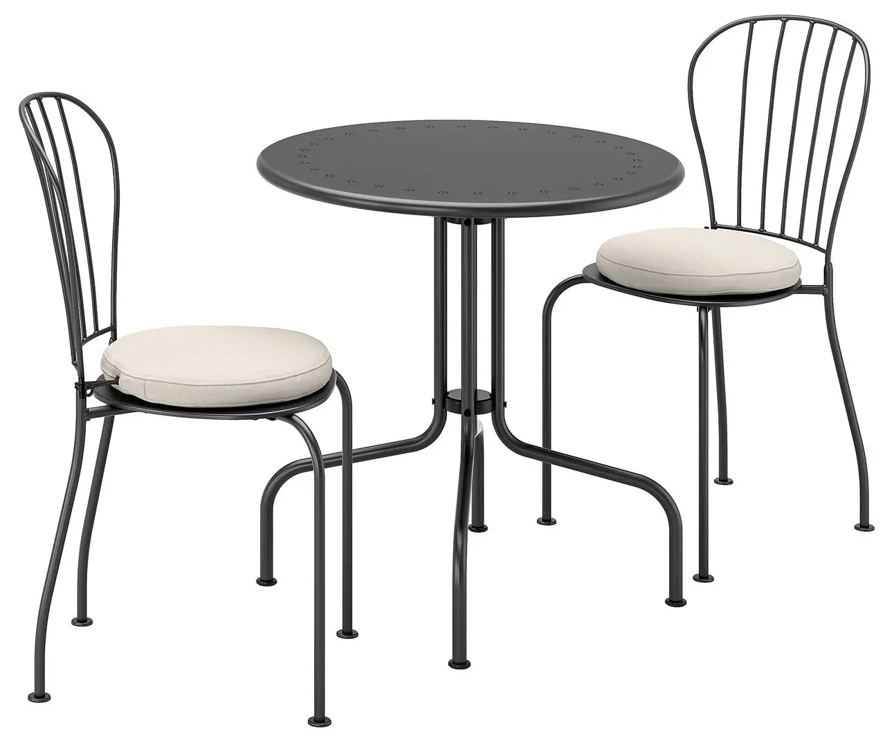 Комплект садовой мебели Ikea Lacko/Froson/Duvholmen 2 стула (Серый/Бежевый) - 2