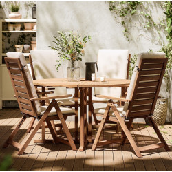 Set mobilier de gradina Ikea Nammaro/Froson/Duvholmen 130 (Maro deschis/Bej)