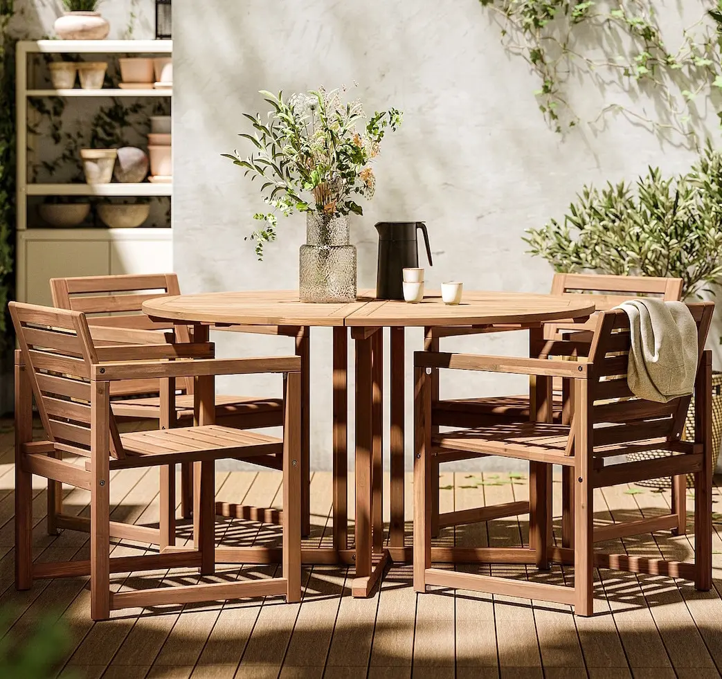 Set mobilier de gradina Ikea Nammaro 1+2 130cm (Maro deschis)