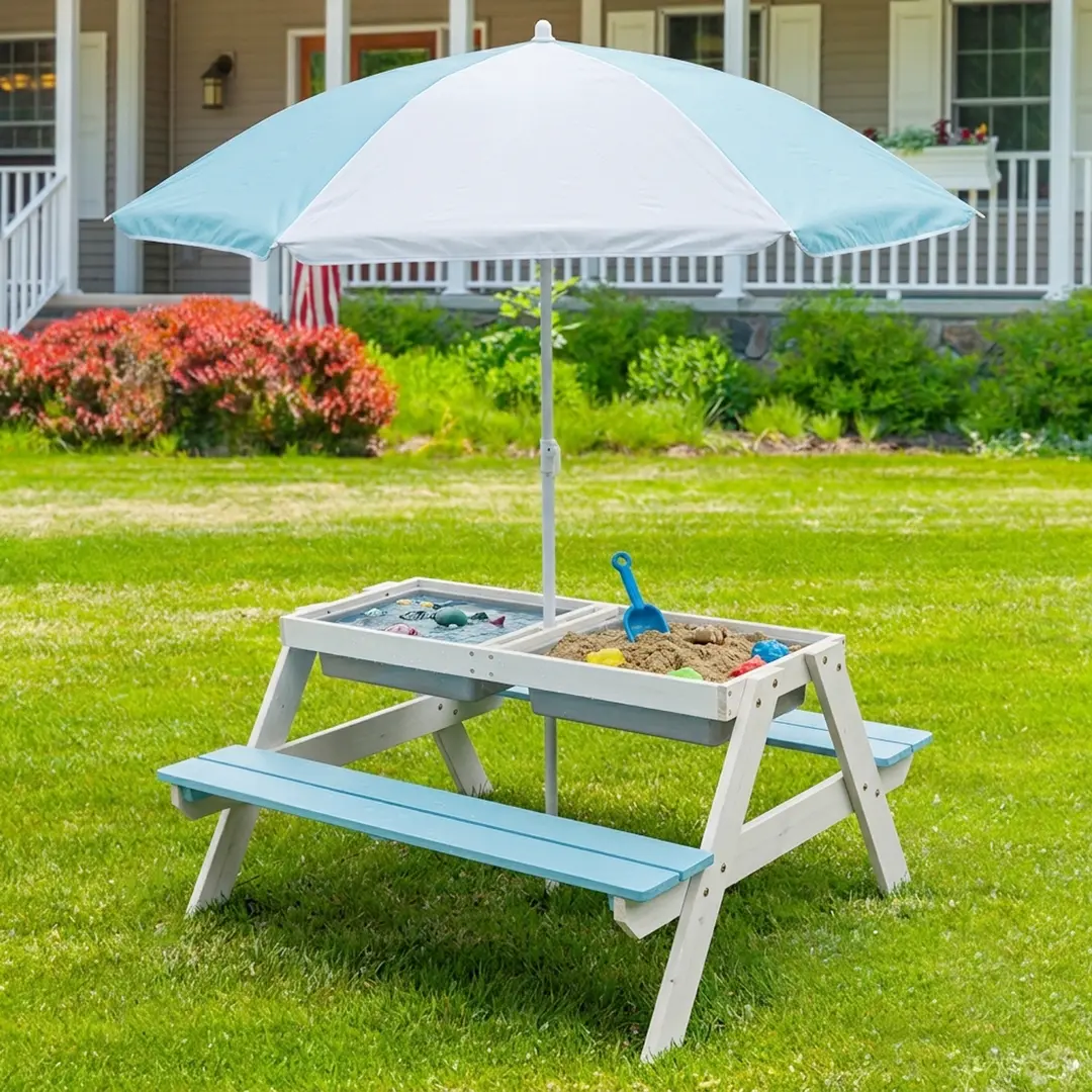 Set mobilier de gradina Costway HY10008CL (Blue/White)