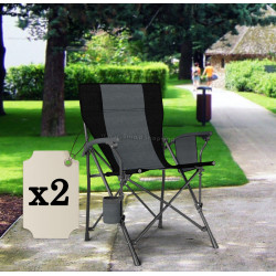 Комплект складных стульев Costway NP12473DK-2 (Gray/Black)