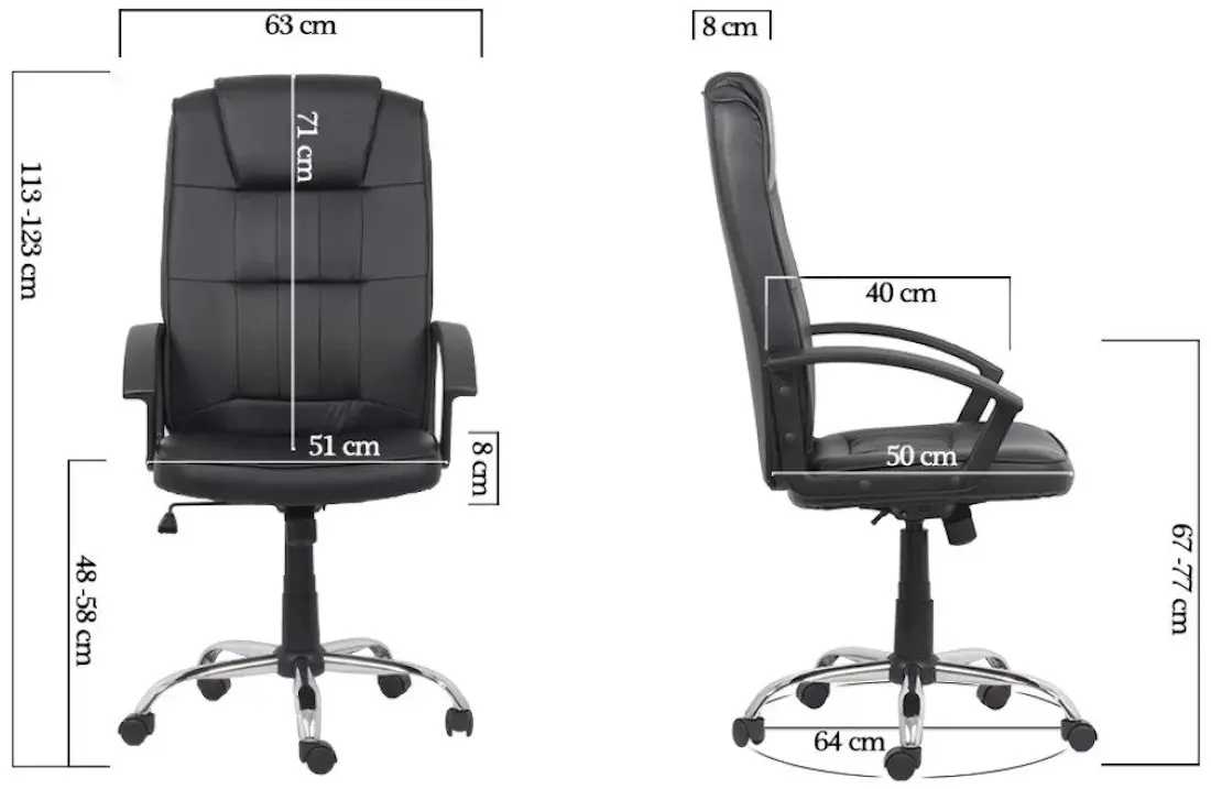 Кресло Prestige Chairs OFF 010 (Black) - 9