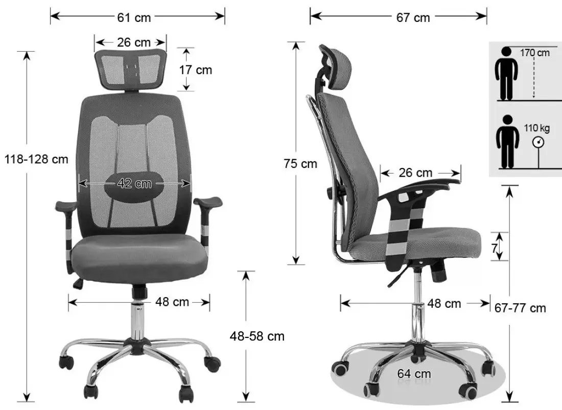 Кресло Prestige Chairs OFF 988 (Grey) - 5