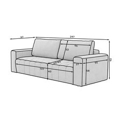 Canapea Eltap Lazaro Matt Velvet 63 (Mountbatten Pink) Thumb