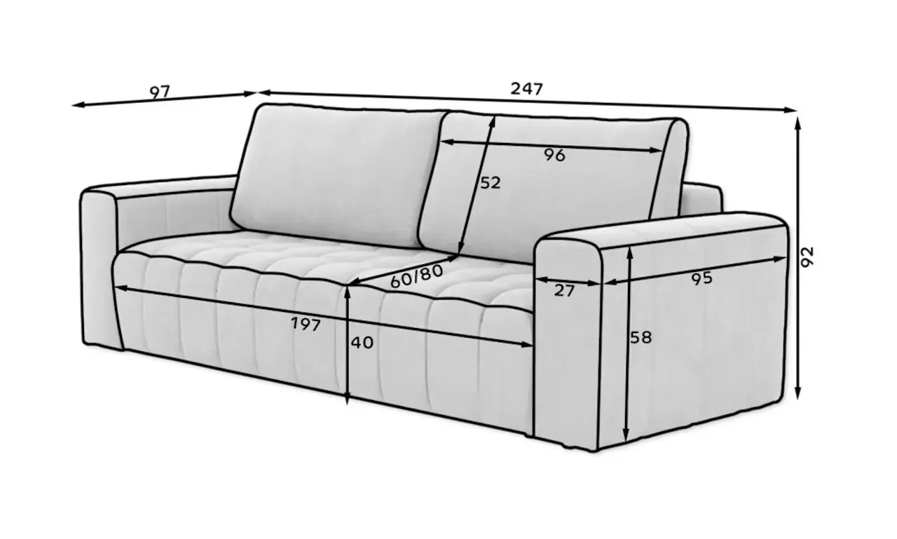 Диван Eltap Lazaro Primo 89 (Blue-Gray)