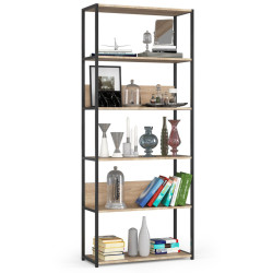 Стеллаж Akord Loft 80 6P (Black/Sonoma Oak) Thumb