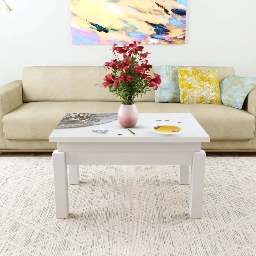 Masa-transformer pentru reviste Marcel Prod Butterfly Print 9 (White)