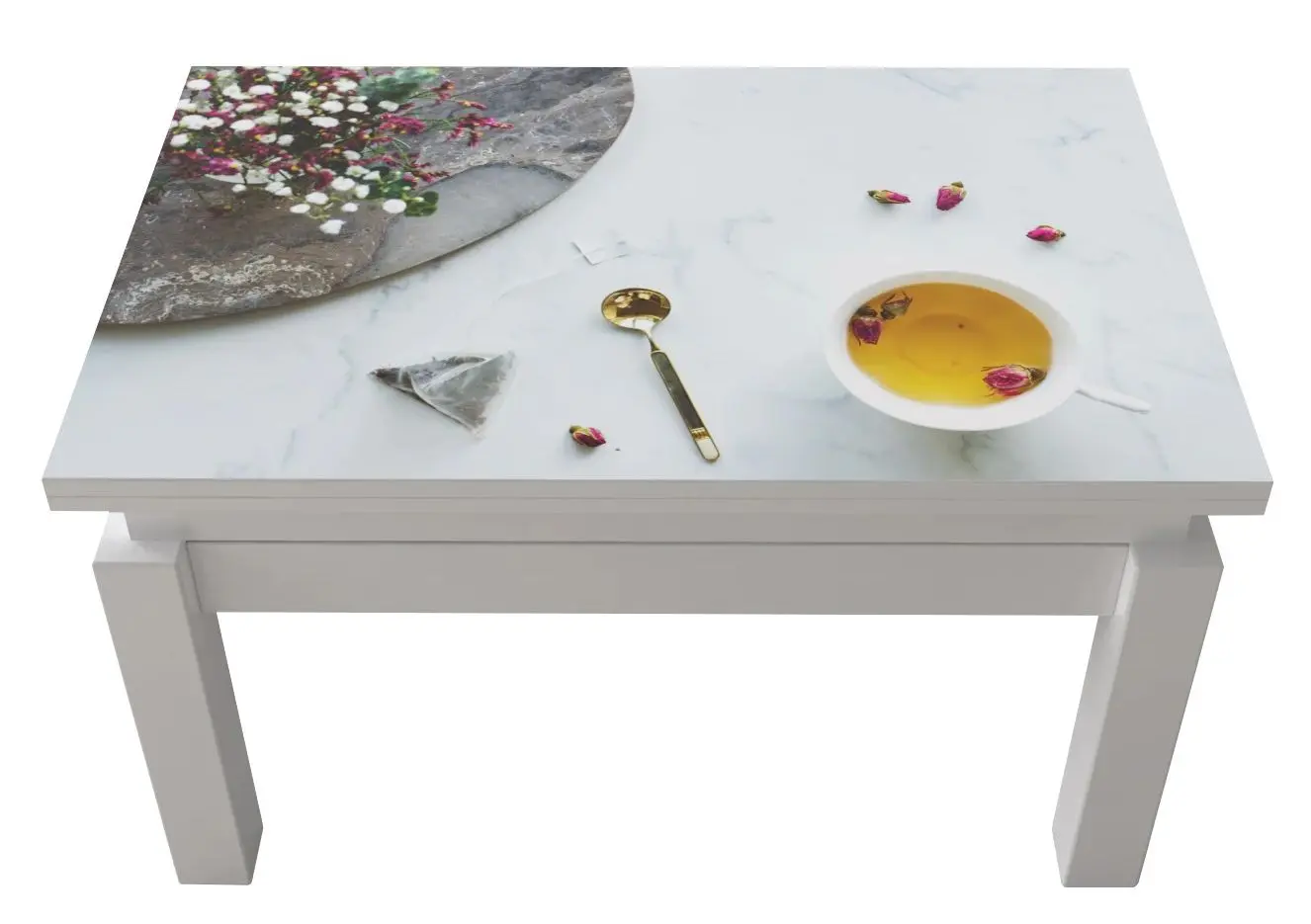 Masa-transformer pentru reviste Marcel Prod Butterfly Print 9 (White)