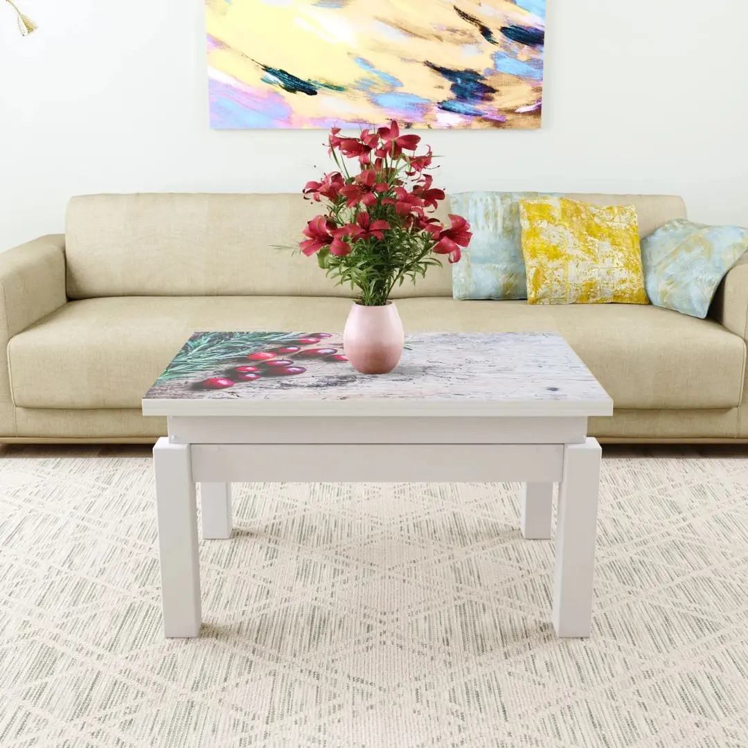 Masa-transformer pentru reviste Marcel Prod Butterfly Print 4 (White)