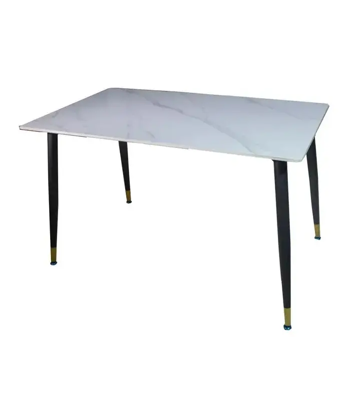 Стол Magnusplus DT 2133 120x70 (White Marble/Black) - 2
