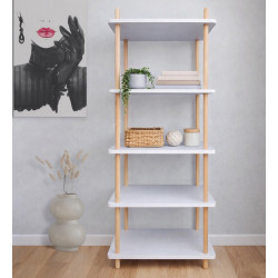 Стеллаж Magnusplus L05 (White/Wood)
