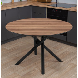 Стол Magnusplus Venus 120x120 Hazar (Wood/Black)