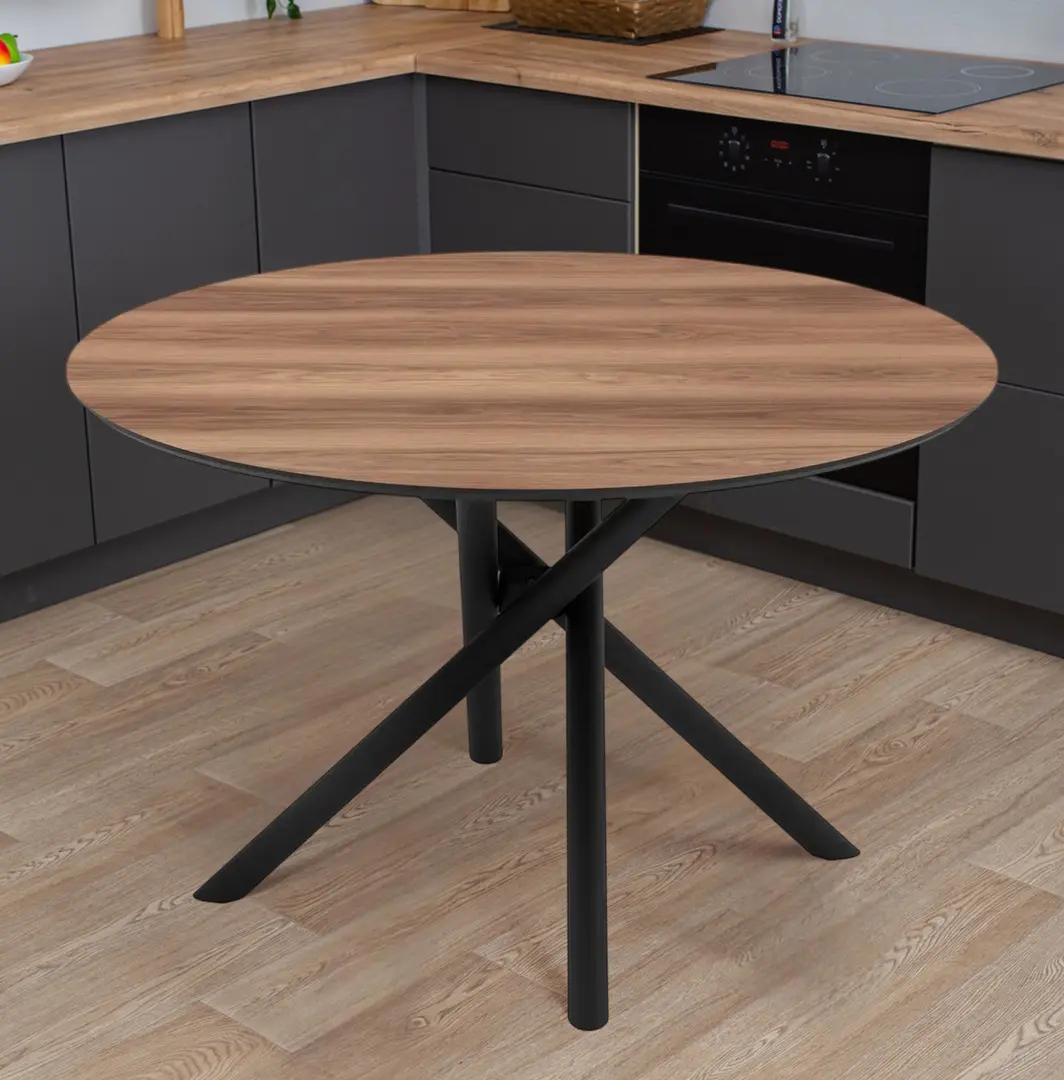 Masa Magnusplus Venus 120x120 Hazar (Wood/Black)