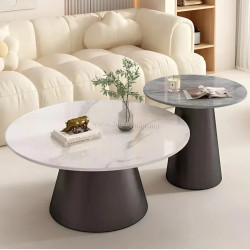 Набор журнальных столиков Magnusplus CT 55 70x41/50x46 Ceramica (Marble White/Marble Grey/Brown)