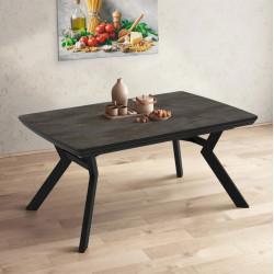 Стол раскладной Magnusplus Robat 160/210/260/310/360x100 Irony (Dark Grey/Black)
