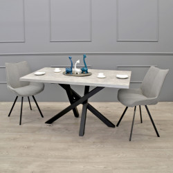 Masa DP Dakota 150x80 (Concrete Gray/Black)