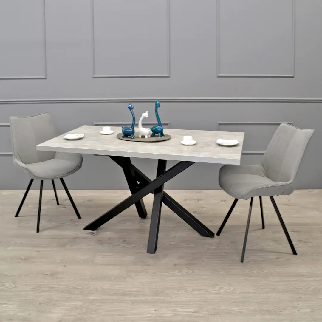 Стол DP Dakota 150x80 (Concrete Gray/Black)