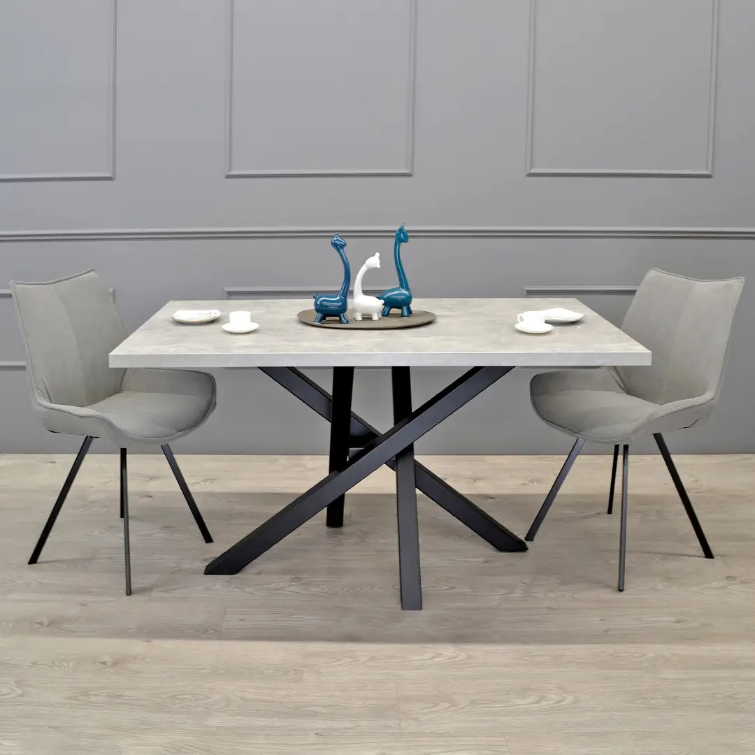 Стол DP Dakota 150x80 (Concrete Gray/Black)