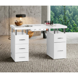 Стол маникюрный с вытяжкой Momo L03 151032 (White/Chrome) Thumb