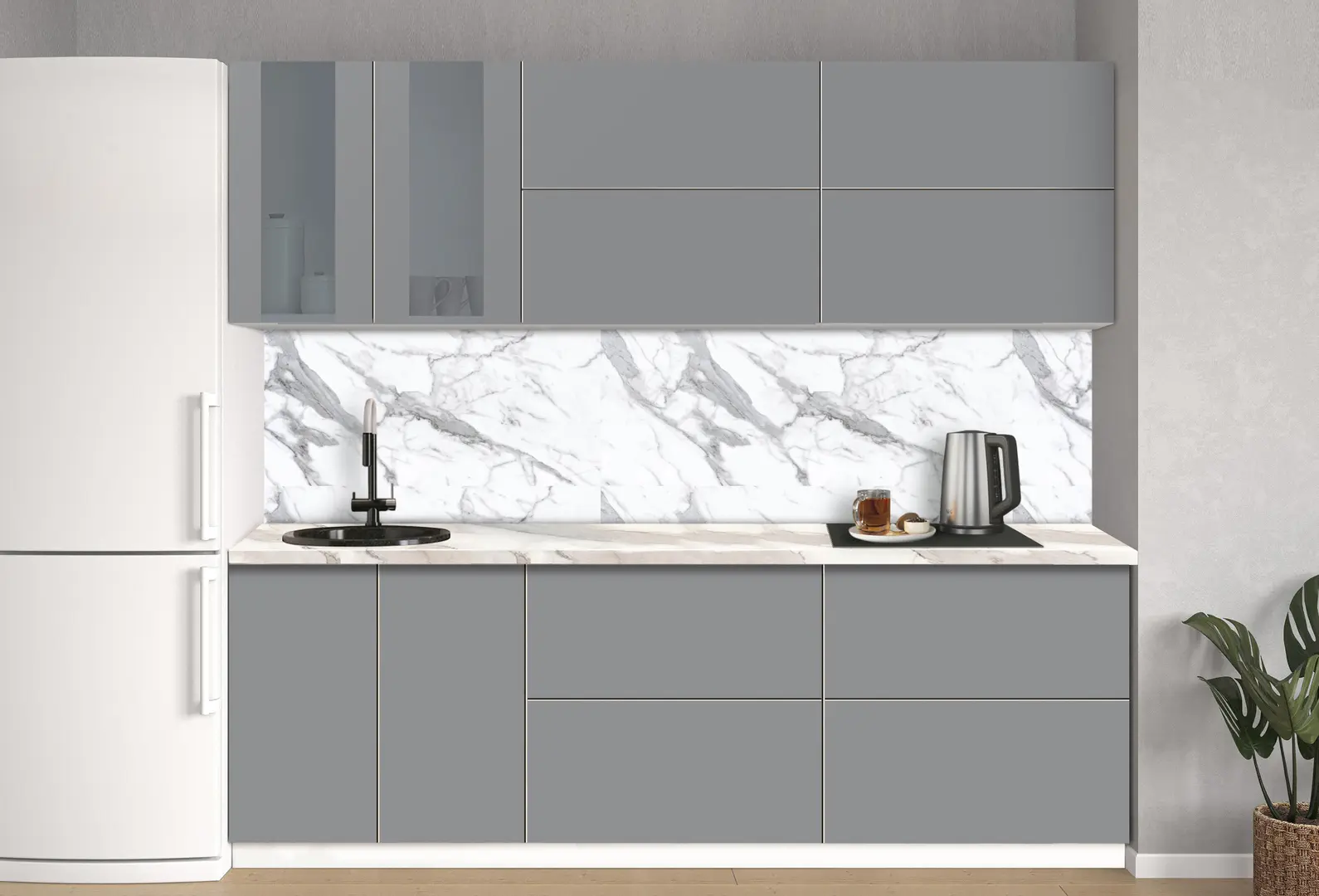 Модульная кухня Modern Dolce Vita Витрина 4 H68 2.4m - 7