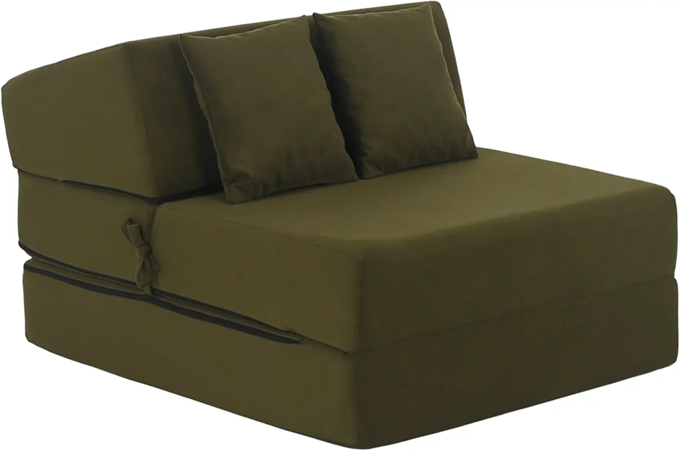 Fotoliu fara carcasa Tempo Kondela Pelos Trinity 27 (Olive) - 2