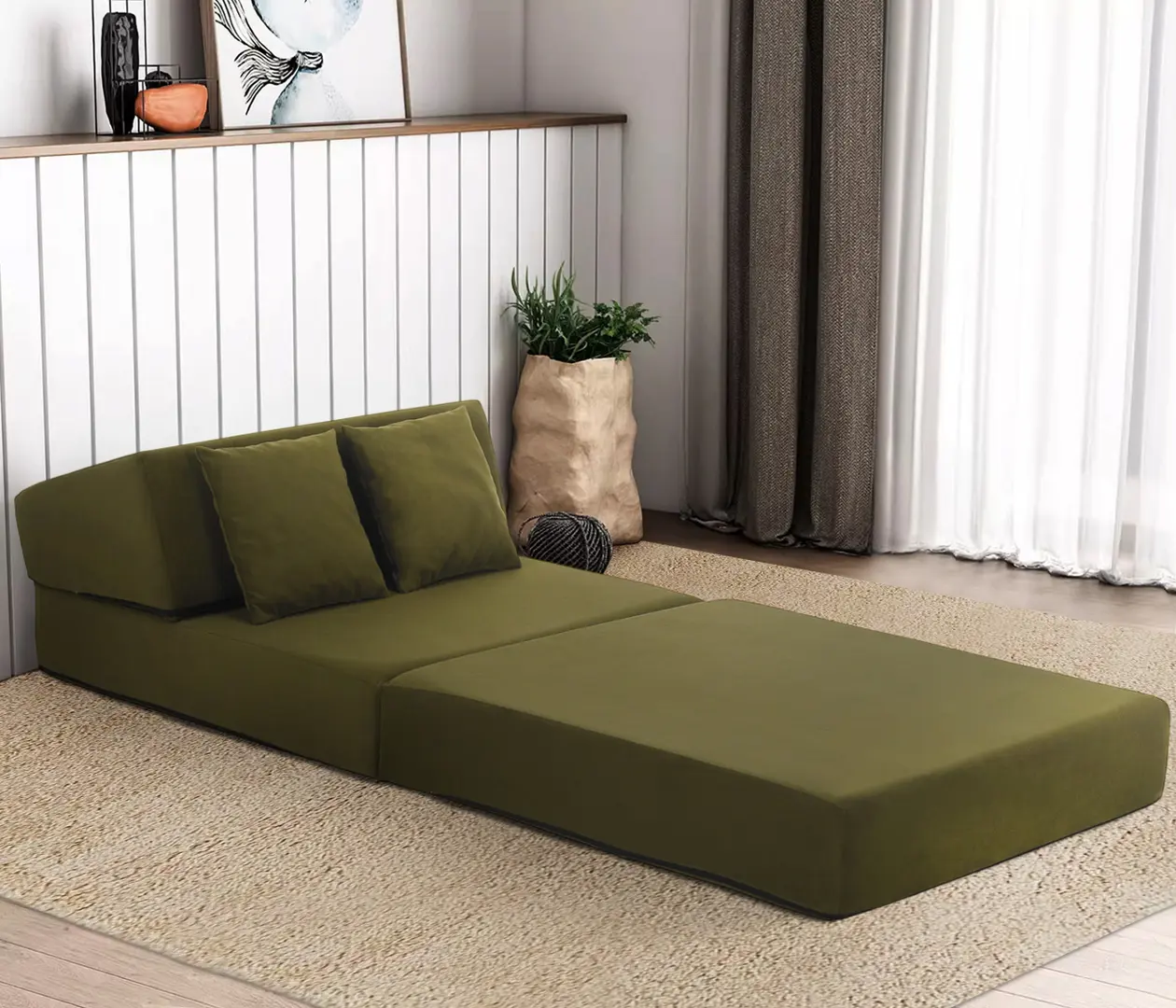 Fotoliu fara carcasa Tempo Kondela Pelos Trinity 27 (Olive) - 8