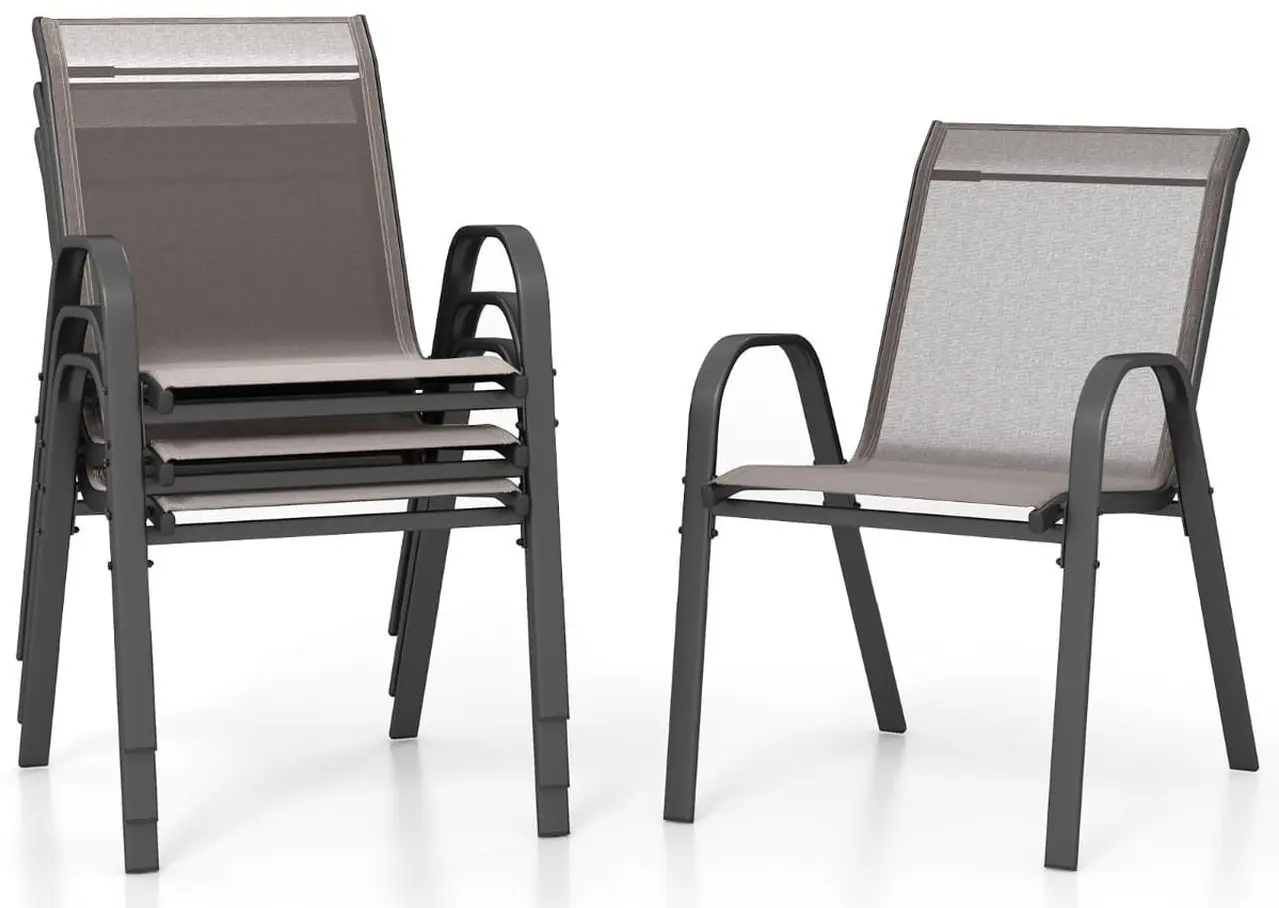 Set scaune de gradina Costway NP11596GR-4 (Grey)